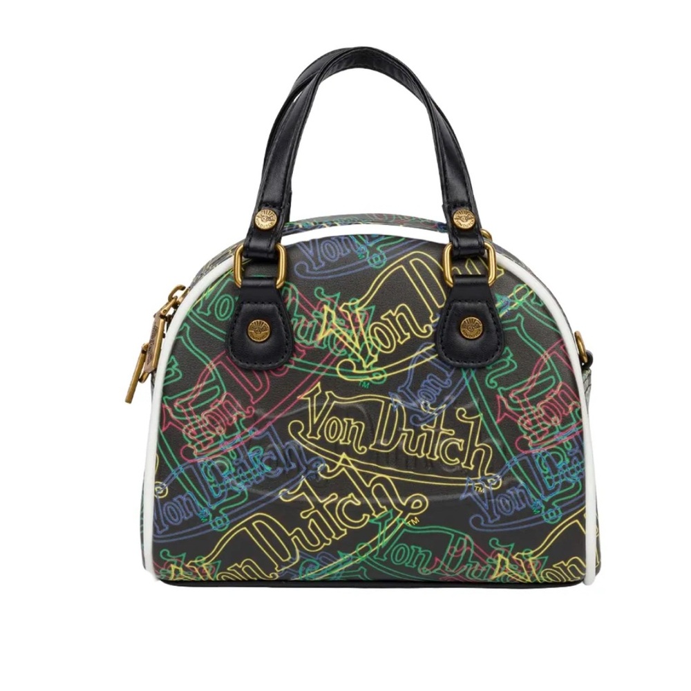 Von Dutch Black and Yellow Winged Mini Bag - Picture 2 of 5